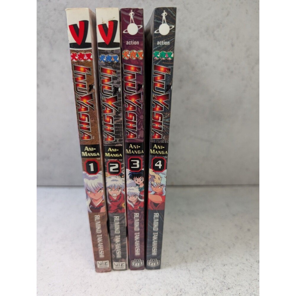 Inuyasha Ani Manga Lot Vol 1 2 3 4 Viz Media Anime Manga Set